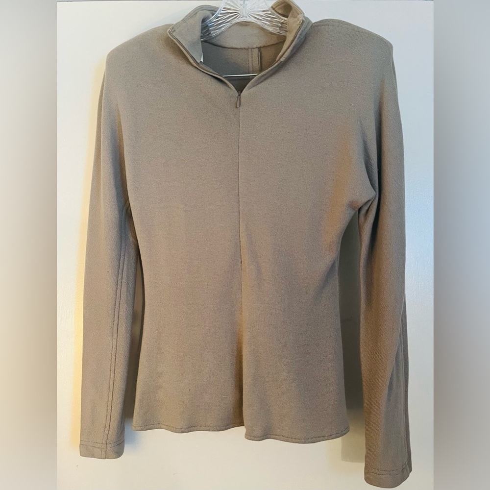 OSCAR DE LA RENTA LIKE NEW!! ZIPUP LIGHTWEIGHT LONG SLEEVE PULLOVER